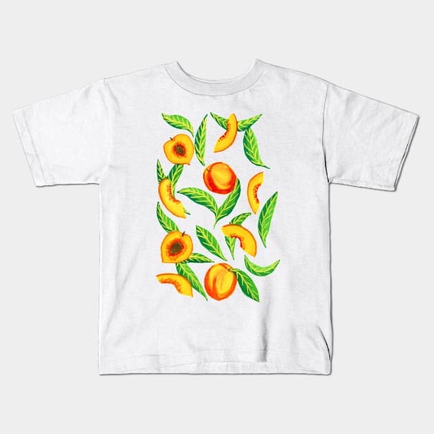 Millions of Peaches in Gouache Kids T-Shirt by paintedpansy